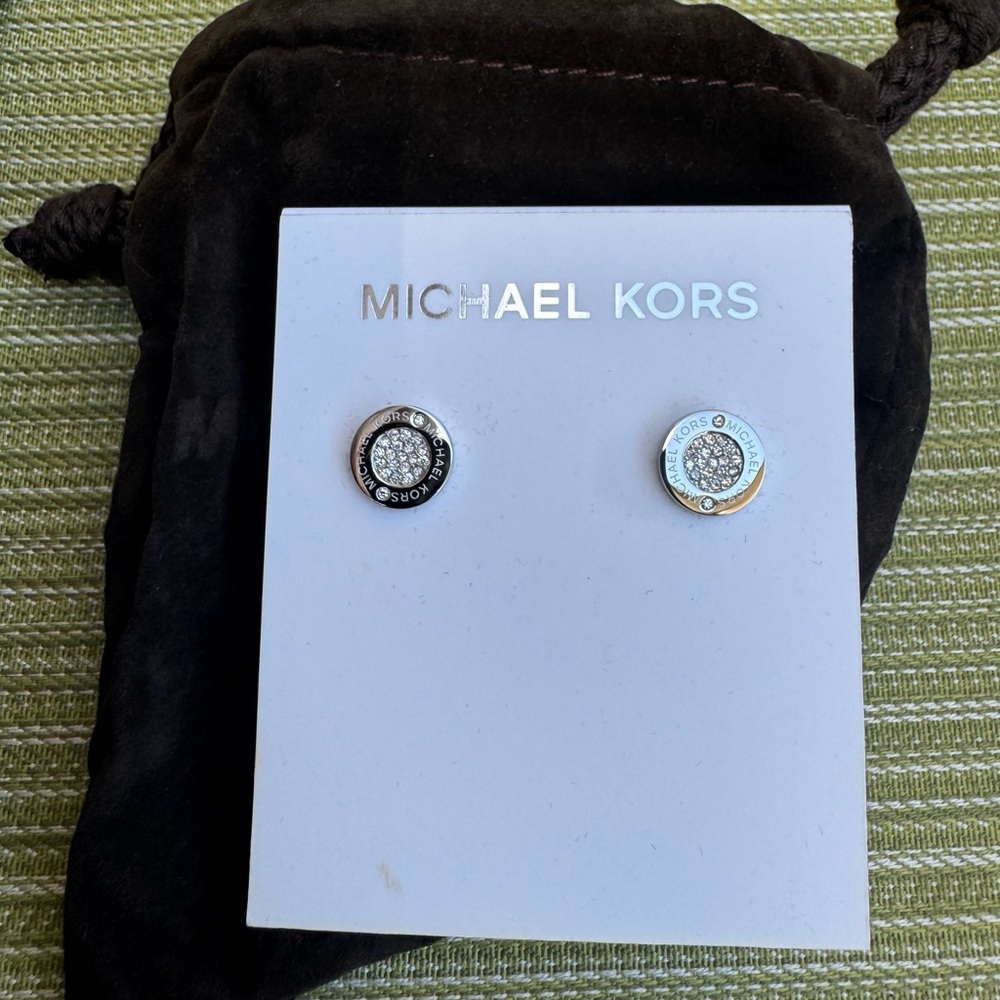 Michael Kors Silver Tone Stud Earrings
